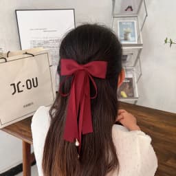 Fashion Ladies Fabric Sweet Ribbon Hair Bow Hairpin for Women Girls Hair clips Black Red Bow Top Clip Female Hair Accessories