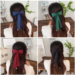 Fashion Ladies Fabric Sweet Ribbon Hair Bow Hairpin for Women Girls Hair clips Black Red Bow Top Clip Female Hair Accessories