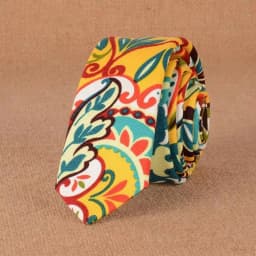 Men's Slim Cotton Linen 5cm Necktie Casual Tropical Skinny Designer Animal Narrow Vintage Floral Ties Wedding Accessories Gift