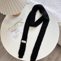 Knitted Scarves Korean Style Thin Scarf Fashionable Plush Long Solid Scarf Women's Imitation Mink Fur Y2K Girl Scarf for Warm