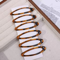 Vintage Leopard BB Hair Clip Y2K Korean Cute Charm Student Women Oval Print Glue Hair Accessories