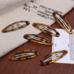 Vintage Leopard BB Hair Clip Y2K Korean Cute Charm Student Women Oval Print Glue Hair Accessories
