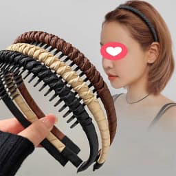 2pc Cute Plastic Black Brown Toothed Anti-skid Headband Women Girls Hair Bands Elegant Washface Hairband Hair Accessories