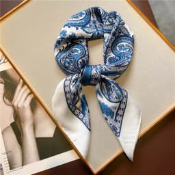 Vintage Paisley Printed Bandana Scarf Lightweight Soft Satin Stylish Versatile Neck Scarf For Women Hairbands Headscarf