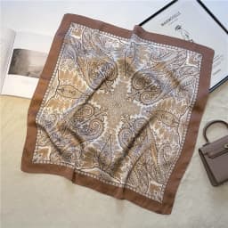 Vintage Paisley Printed Bandana Scarf Lightweight Soft Satin Stylish Versatile Neck Scarf For Women Hairbands Headscarf