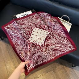 Vintage Paisley Printed Bandana Scarf Lightweight Soft Satin Stylish Versatile Neck Scarf For Women Hairbands Headscarf