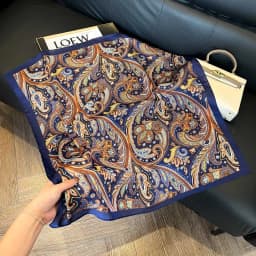 Vintage Paisley Printed Bandana Scarf Lightweight Soft Satin Stylish Versatile Neck Scarf For Women Hairbands Headscarf