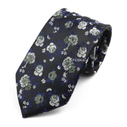Novelty Floral Ties For Women Men Green Blue Flower Casual Necktie Wedding Party Business Office Daily Wear Cravat Accessory