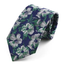 Novelty Floral Ties For Women Men Green Blue Flower Casual Necktie Wedding Party Business Office Daily Wear Cravat Accessory