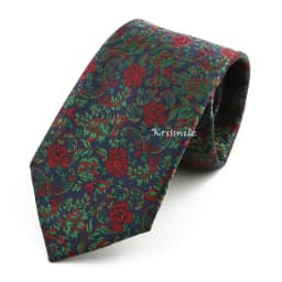 Novelty Floral Ties For Women Men Green Blue Flower Casual Necktie Wedding Party Business Office Daily Wear Cravat Accessory