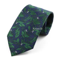 Novelty Floral Ties For Women Men Green Blue Flower Casual Necktie Wedding Party Business Office Daily Wear Cravat Accessory