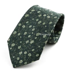 Novelty Floral Ties For Women Men Green Blue Flower Casual Necktie Wedding Party Business Office Daily Wear Cravat Accessory