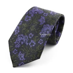 Novelty Floral Ties For Women Men Green Blue Flower Casual Necktie Wedding Party Business Office Daily Wear Cravat Accessory
