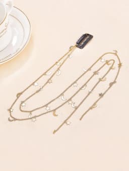 2pcs Moon Star Braided hair Chain Hair accessories Super Fairy headdress, suitable for women and girls