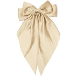 Women's Pink Bow Hair Clip, Large White Satin Bow, Long Tail Alligator Clip, Big Hair Bow Girl Suitable for Birthday Wedding Dan