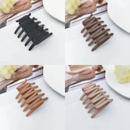 1/4PCS New Cross Hair Comb with Five Teeth Hair Clip and Back Head Comb Creative Matte Comb Disc Hair Artifact