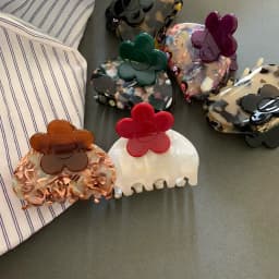 2025 luxury Medium Acetate hair claw clip for women floral claw clip girl cute Leopard print hair clip flower hairpin Accessorie