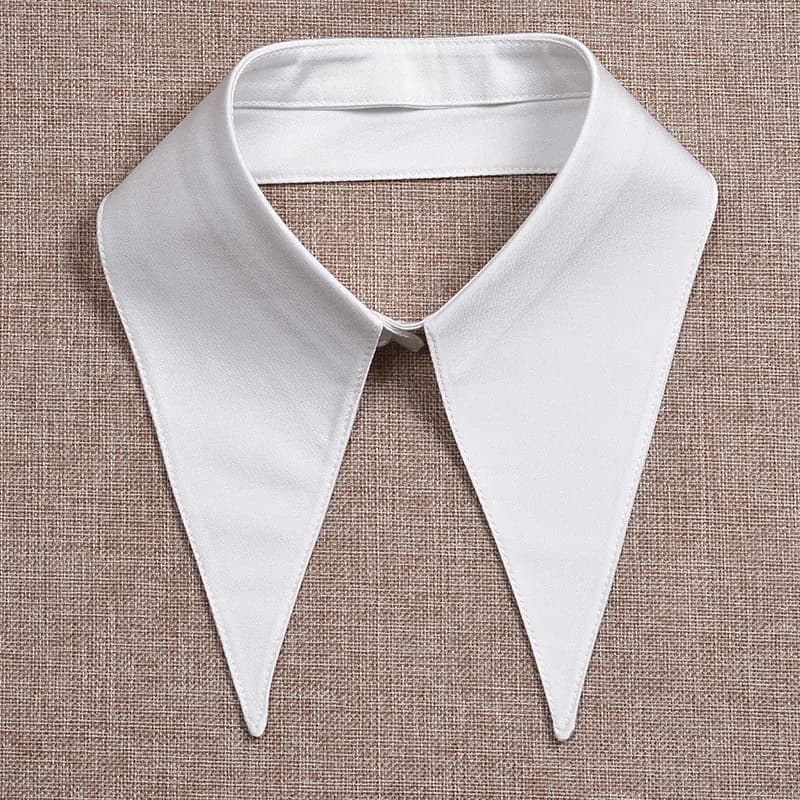 Classic Fake Collar Solid Color Detachable Dickey Collar Shirts Faux False Collar for Women Men