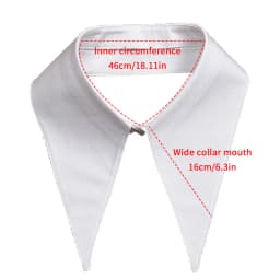 Classic Fake Collar Solid Color Detachable Dickey Collar Shirts Faux False Collar for Women Men