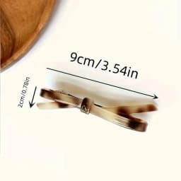 French Style Bowknot Hair Clip Women Girls Acrylic Spring Barrettes For Ponytail Long Hair Styling Party Headwear