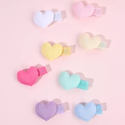 16Pcs Mini Heart Hair Clips Cute Small Love Barrettes Solid Kids Hairclips For Baby Girl Children's Infant Hairpin Accessories