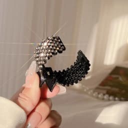 Full Rhinestone Hair Claw Strong Hold Non-Slip Metal Shark Ponytail Buckle Clip For Women Girls Thick Long Hair Summer Headwear