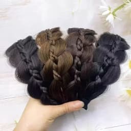 Handmade Retro Head Hoop Twist Headband Wide Fishbone Braids Hairband Wig for Women Styling Accessories