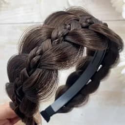 Handmade Retro Head Hoop Twist Headband Wide Fishbone Braids Hairband Wig for Women Styling Accessories