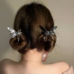 1/2pcs Butterfly Hair Clips For Girls Y2K Metal Sweety Hair Claws Bright Geometric Hair Clips Romantic Alloy Hair Accessories