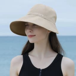 Foldable Sunhat Women Sunscreen UV Protection Cap Summer Outdoor Beach Fisherman Hat Adjustable Cotton Wide Brim Bucket Caps