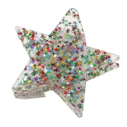 1 Pcs Women's Hair Clips Shiny Sequins Sparkling Stars Sweet Candy Colored Hair Grab Fashionable Versatile Hair Accessories Girl