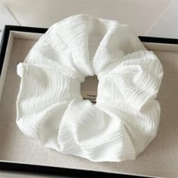 Brand Designs Japan Fashion Large Size Hair Scrunches Hollow Out Denim Scrunchies Big Hair Chouchou Ponytail Hairties