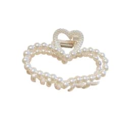 1Pcs Large White Pearl Hair Claw Clips for Women Girls Non Slip Hair Clamp Fashion Hair Accessories Headwear for Party Wedding