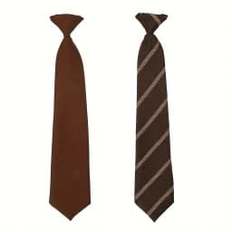 2Pc Men's and Women's Fashionable Casual Style School Uniforms for Graduation Season, Coffee Color, No Tie Needed, Suitable for Work and Commuting, School Uniforms