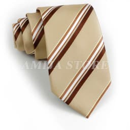 Men's Fashion Tie 7.5cm Tie Sage Green Orange Stripes Ties Business Meeting Suit Wedding Party Office Tie Men's Gift Accessorie