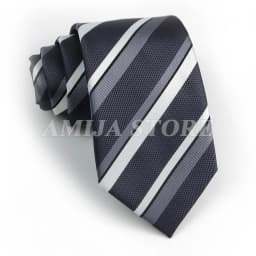 Men's Fashion Tie 7.5cm Tie Sage Green Orange Stripes Ties Business Meeting Suit Wedding Party Office Tie Men's Gift Accessorie