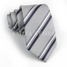 Men's Fashion Tie 7.5cm Tie Sage Green Orange Stripes Ties Business Meeting Suit Wedding Party Office Tie Men's Gift Accessorie