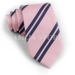 Men's Fashion Tie 7.5cm Tie Sage Green Orange Stripes Ties Business Meeting Suit Wedding Party Office Tie Men's Gift Accessorie