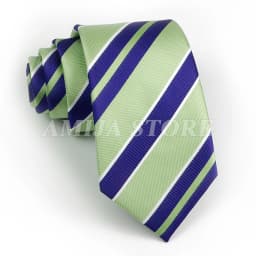 Men's Fashion Tie 7.5cm Tie Sage Green Orange Stripes Ties Business Meeting Suit Wedding Party Office Tie Men's Gift Accessorie