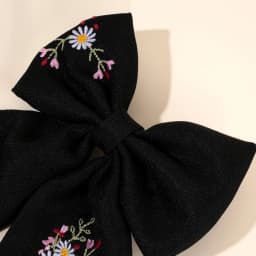 Premium Floral Embroidered Bow Hair Clip Popular Elegant Handmade Hairpin For Girls Women Children Daily Headdress Accessories
