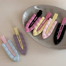Korean Macaron Metal Wave Super Fairy Makeup Clip Internet celebrity seamless hairpin Side bangs clip Headgear Hair Accessories