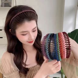 Solid Color Wave Headband for Girl Women Summer Face Wash Sports Hair Band Headbands Non-slip Hair Bands for Women Accessories