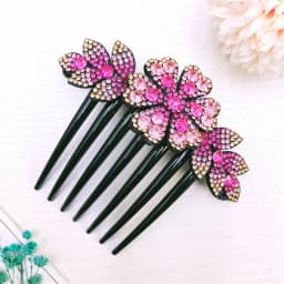 Crystal Rhinestones Flower Hair Combs Clip Vintage Hairpins Bridal Wedding Headdress Women Hair Accessories Disk Headwear Bnads