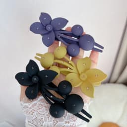 Fashion Matte Flower Hairpins Vintage Rhinestone Non-slip Hair Clip Claw Clamps Women Girls Hair Accessories Party Headwear Gift