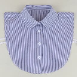 Linbaiway Fashion Shirt Fake Collar for Women Striped Detachable Collar Lapel Shirt Vintage False Collar Mujer Gift Accessories