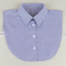 Linbaiway Fashion Shirt Fake Collar for Women Striped Detachable Collar Lapel Shirt Vintage False Collar Mujer Gift Accessories