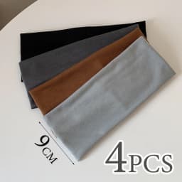 5PCS Solid Color Elastic Hairband Running Fitness Sport Headband Yoga Sweat-absorbing Headband Fashion Headband Hair Accessories