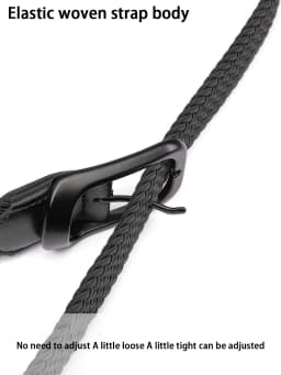 Weaving Belt Men's Fashionable Belt for Young Adults Casual Multifunctional Canvas Pants Belt with Elastic Golf Studs Fabric Lea