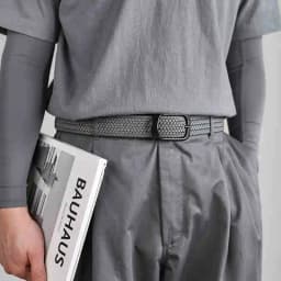 Weaving Belt Men's Fashionable Belt for Young Adults Casual Multifunctional Canvas Pants Belt with Elastic Golf Studs Fabric Lea