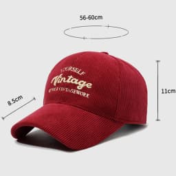 FS Brand 3D Letter Corduroy Caps For Men Red Brown Baseball Cap Winter Windproof Women Golf Cap Street Trucker Hat Gorras Hombre